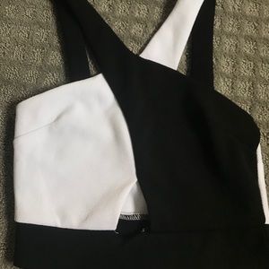 Black and white crop top